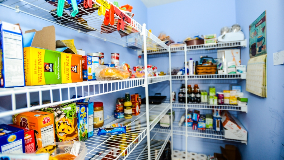 A kitchen pantry cabinet